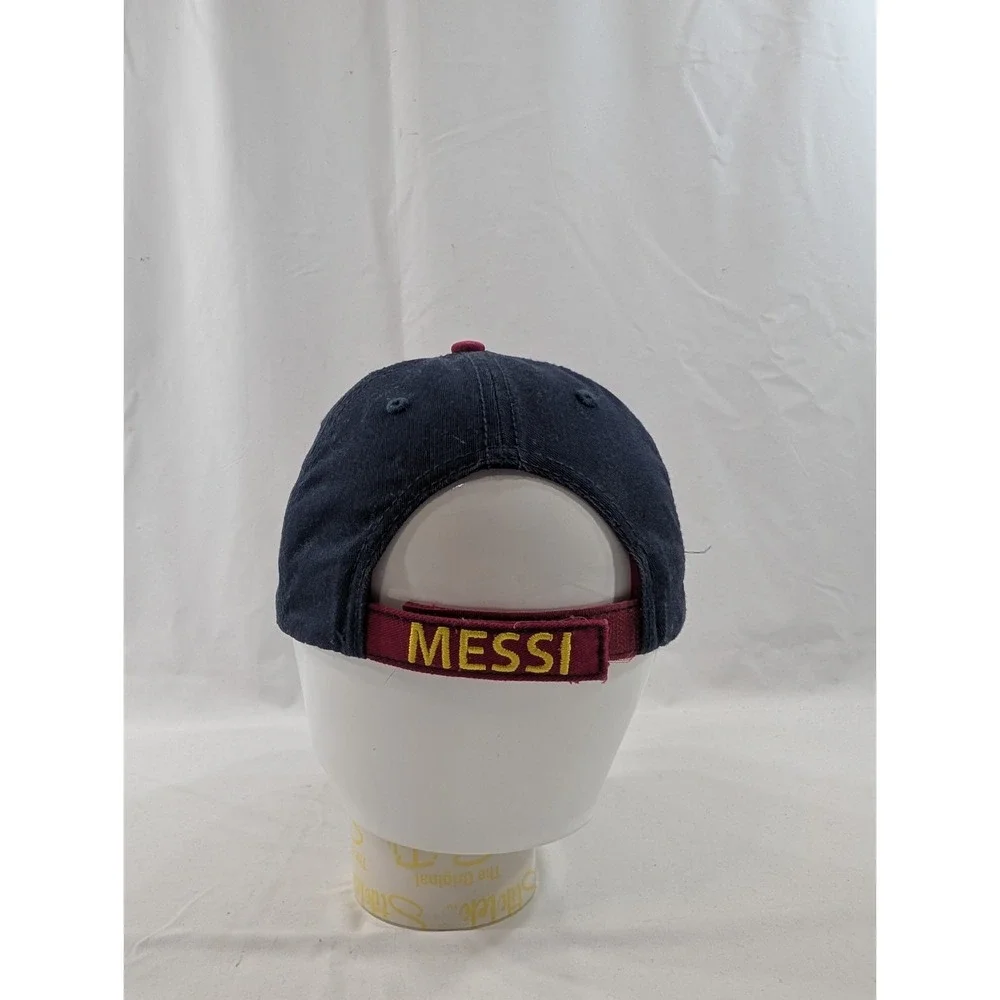 Lionel Messi FCB Barcelona Soccer‎ Hat Cap Official Adjustable Faded Maroon Navy